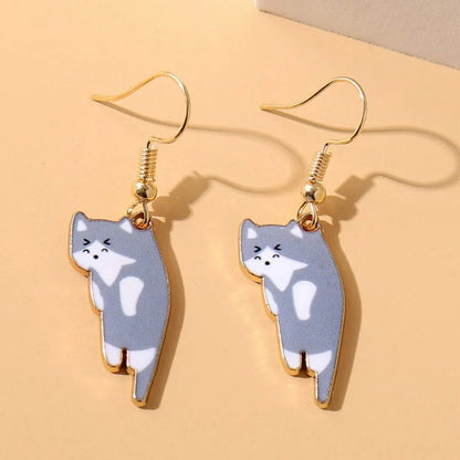 1 Pair Cute Kitten Drop Hook Earrings