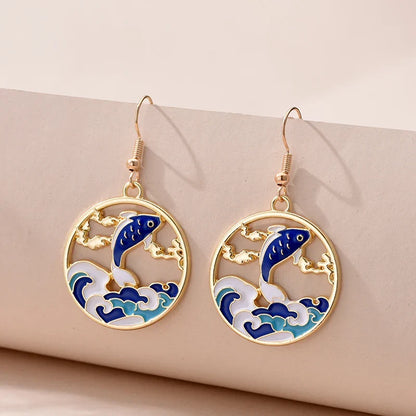 1 Pair Cute Kitten Drop Hook Earrings